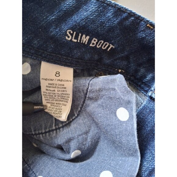 American Eagle Slim Boot Denim Jeans Womens Size 8 Regular Blue Medium Wash - Picture 4 of 8